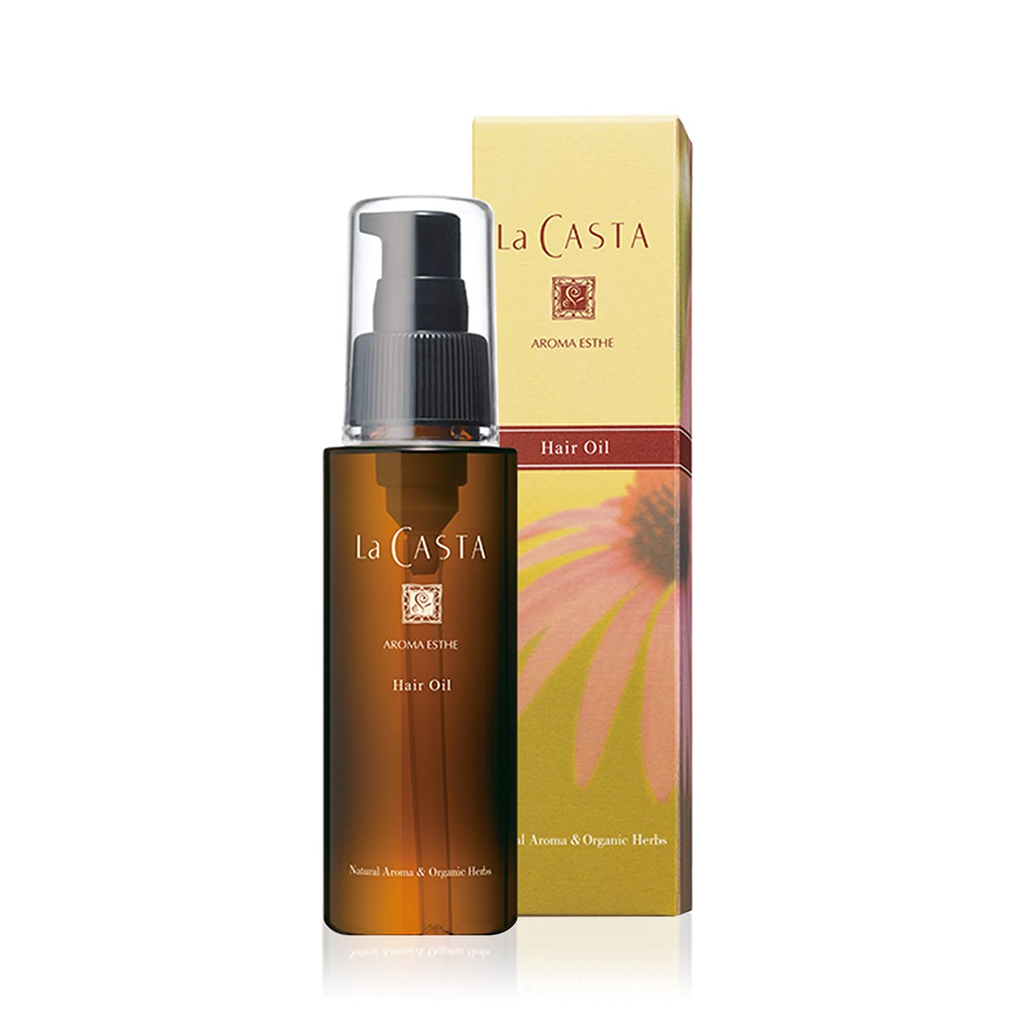 La CASTA (ラ・カスタ) アロマエステ ヘアオイル (洗い流さないヘアトリートメント/髪の美容液) 髪が太い・多い ノンシリコン スタイリングにも フレッシュなシトラスハーブの香り ー シトラ 4,675円