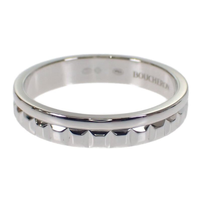 【Aランク】 K18WG ホワイトゴールド キャトルラディアントハーフ リング 指輪 JAL0025057 #57 約17号 ジュエリー