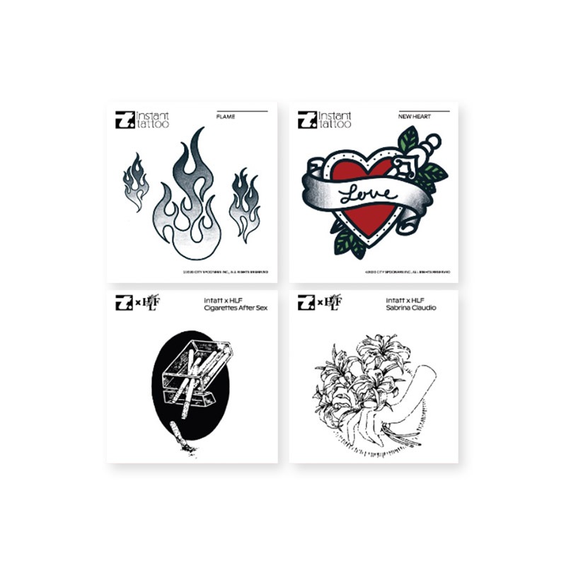 instanttattoo [SET]ボールドシリーズ4種 タトゥー インスタントタトゥー タトゥーシール お花 フラワー 韓国 デザイン ライブ イベント コンサート お祭り ボディシール ハロウィ