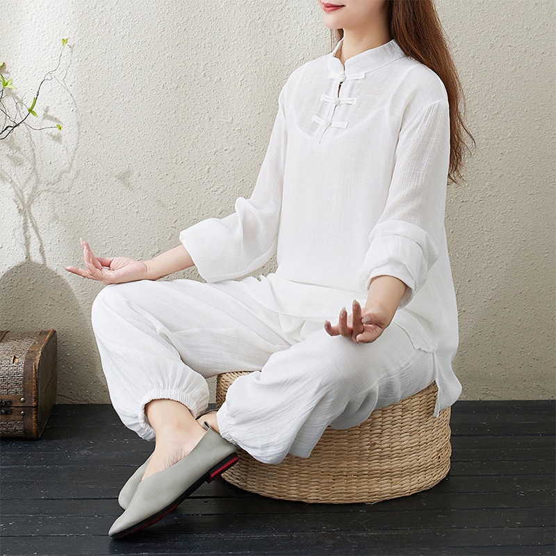 秋 禅舞 レディース 3点セット 長袖 太極拳 練功服 高級 太極服 禅茶服