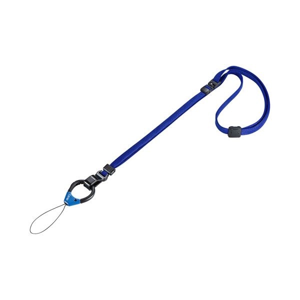 (5個セット) サンワサプライ フィンガー＆ネックストラップ（ブルー） DG-ST38BLX5