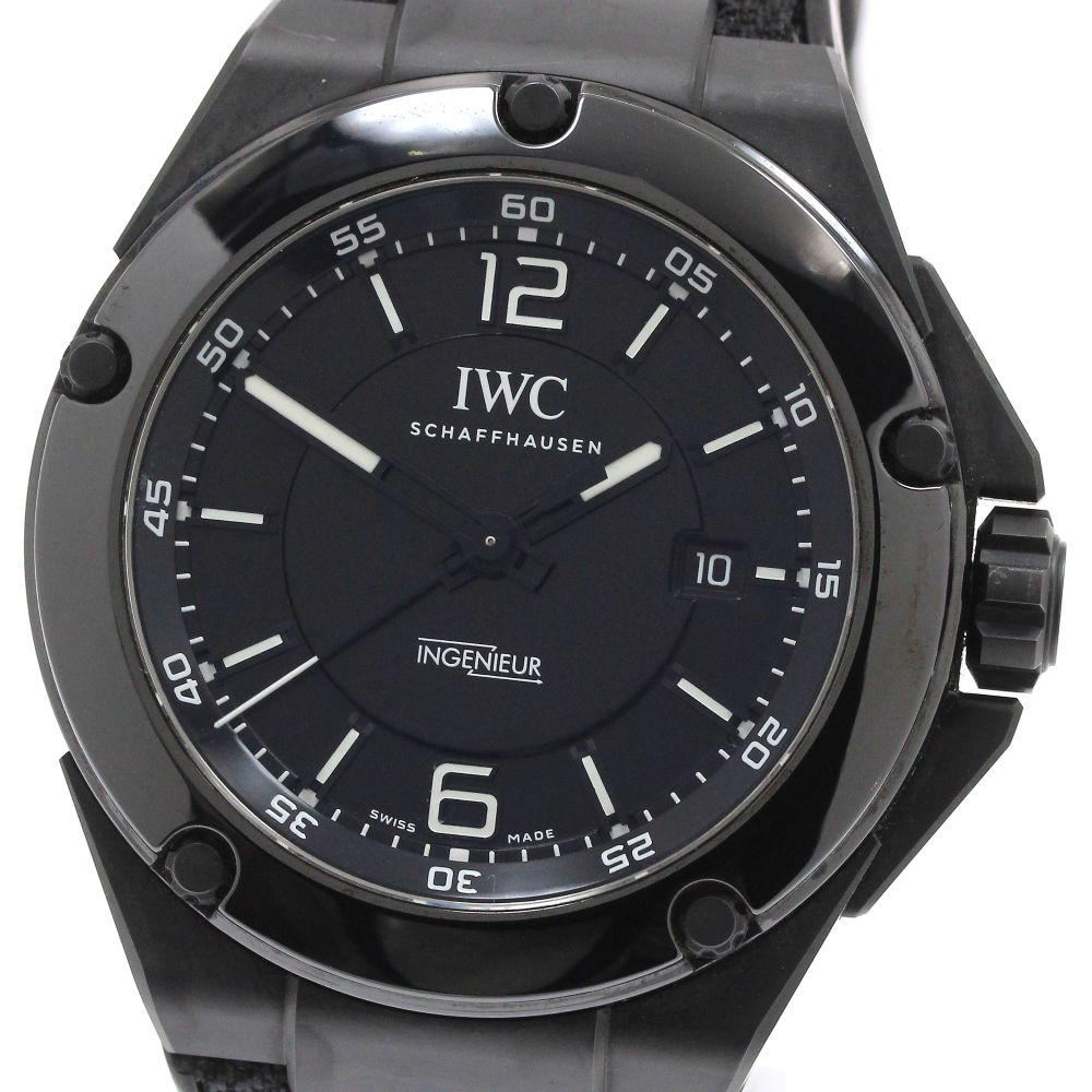 ベルト訳あり IWC IWC SCHAFFHAUSEN IW322503 インヂュニア オートマティック AMG ブラックシリーズ デイト 自動巻き メンズ _869681【中古】