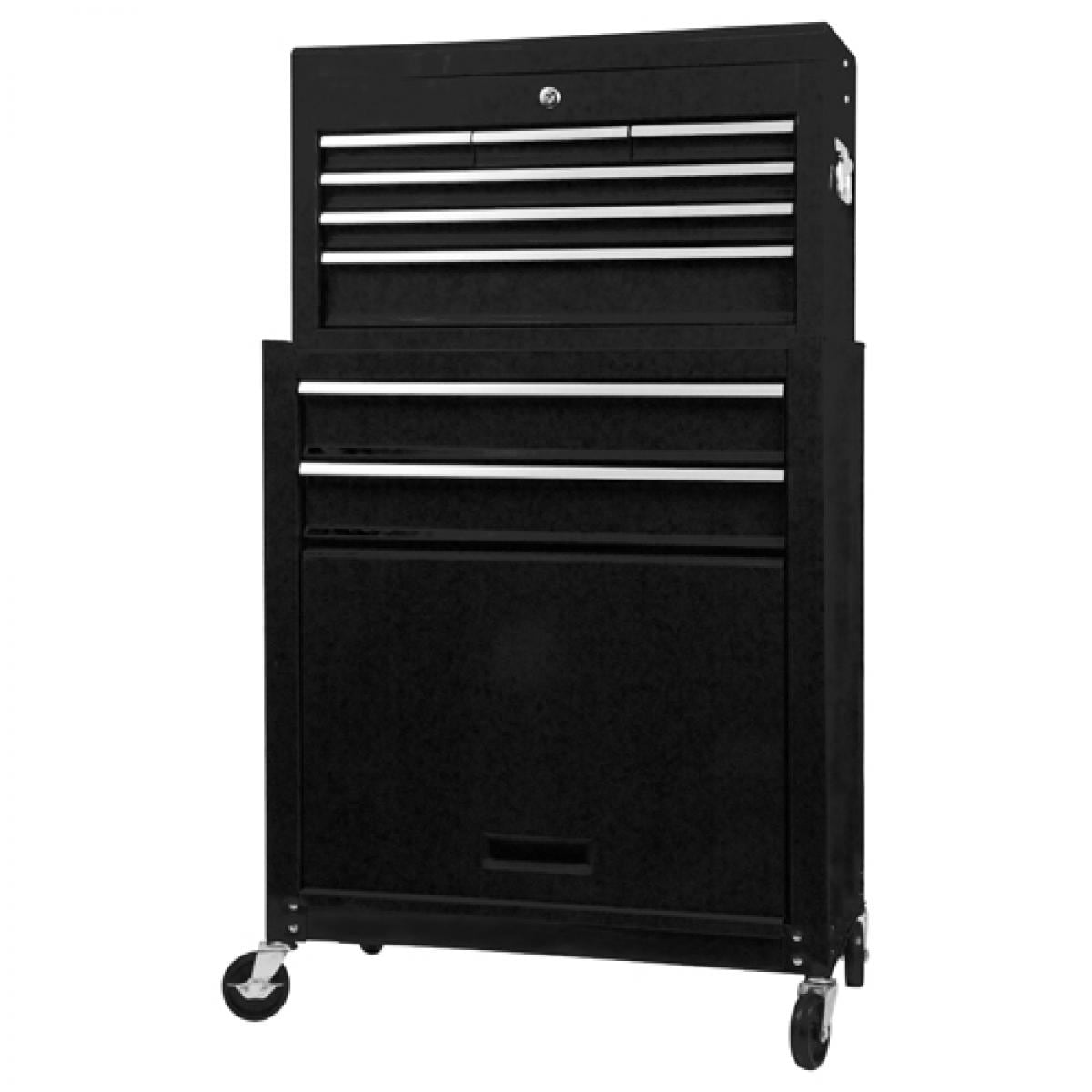 【在庫有・即納】E-Value チェスト&キャビネット ブラック ETR108BK キャスター付 道具箱 ツールボックス 工具箱 工具収納 ワゴン【お客様組立て】 14,475円