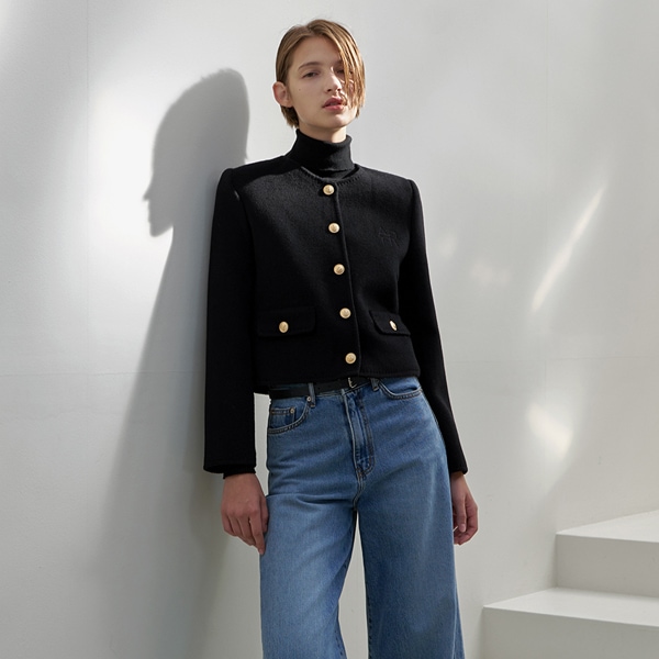 (JK-2836)Dian wool set-up handmade jacket