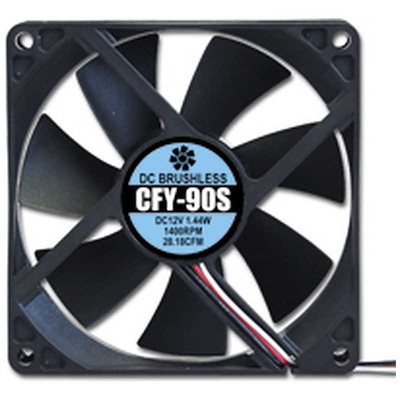 他サイト： アイネックス　ケースファン[92mm / 1400RPM] 静音タイプ　CFY-90S ブラックの商品画像