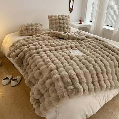 Tappros ブランケット 毛布 くしゅくしゅ毛布 膝掛け 両面用 静電防止 くしゅくしゅケット 100x160cm シングル ふわふわ トスカーナ風 洗える 吸湿発熱 四季適用 贅沢 極温 多用途