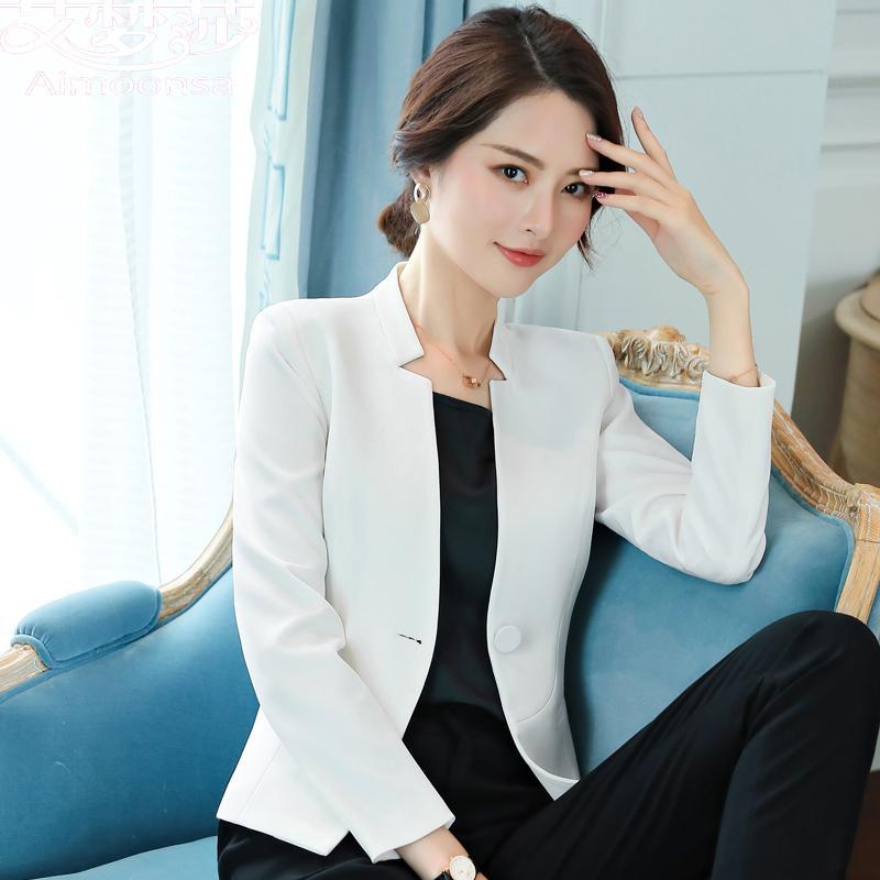 白の小さなスーツジャケット女性 2021 春秋韓国スタイルレディースショートスリム気質カジュアル初秋スーツトップ