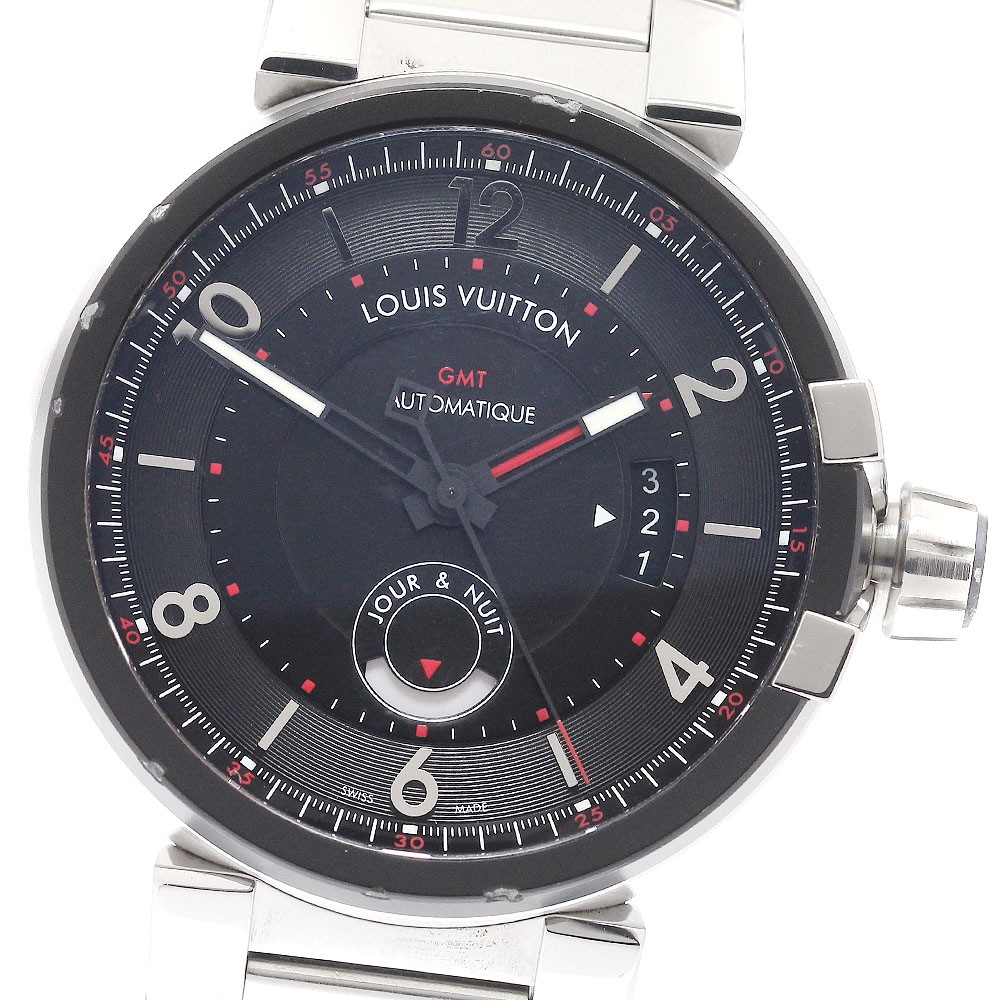 ルイ・ヴィトン LOUIS VUITTON Q1156 タンブール エボリューション GMT 自動巻き メンズ _940174【中古】