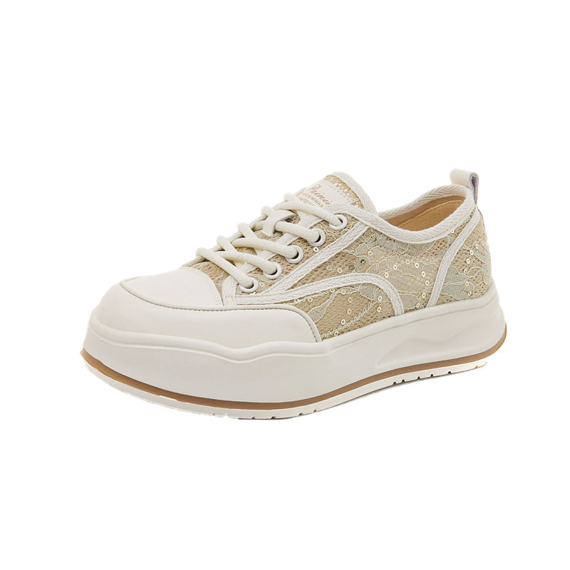 1000円OFFクーポン カジュアル スニーカー レディース 厚底 レース 通気 ランニングシューズ 通学靴 美脚 デッキシューズ 軽量 無地 疲れにくい 柔らかい 走れる 美脚スニーカー 滑り止め