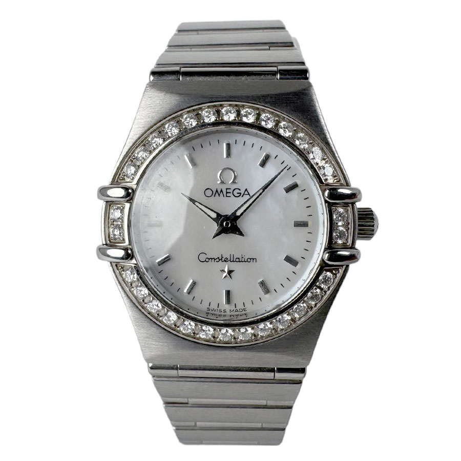 OMEGA オメガ 腕時計 コンステレーション ステンレススチール/ベゼルダイヤ シルバー×ホワイト レディース クオーツ u0025