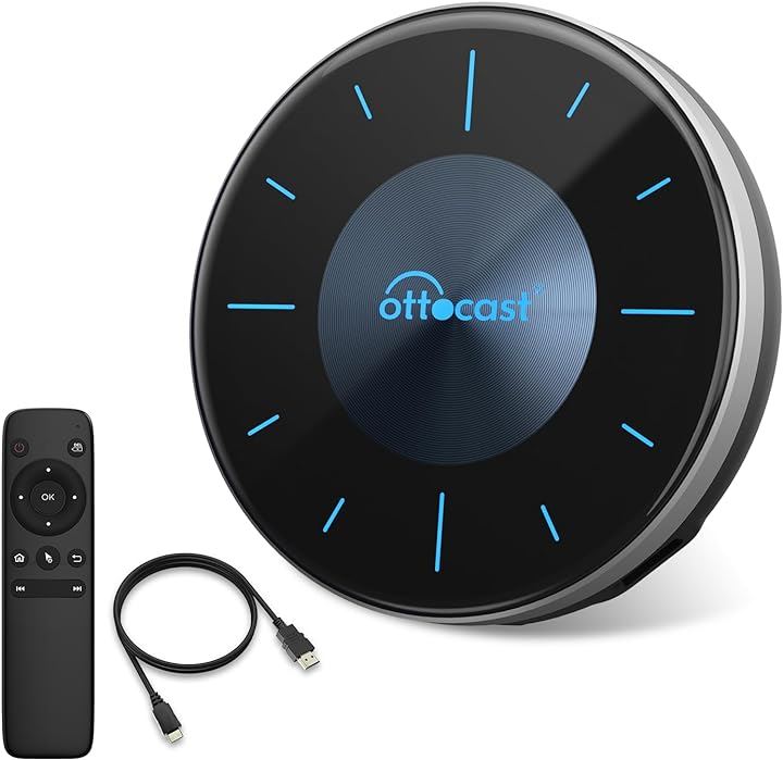 OttoAibox P3 CarPlay アダプター Android 12モデル GPS内蔵 Youtube Netflixなど動画視聴可能 HDMIケーブル/リモコン付き セット品