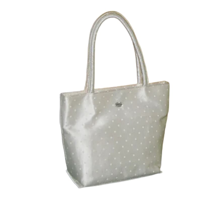 DOT SATIN MINI TOTE BAG IVORY