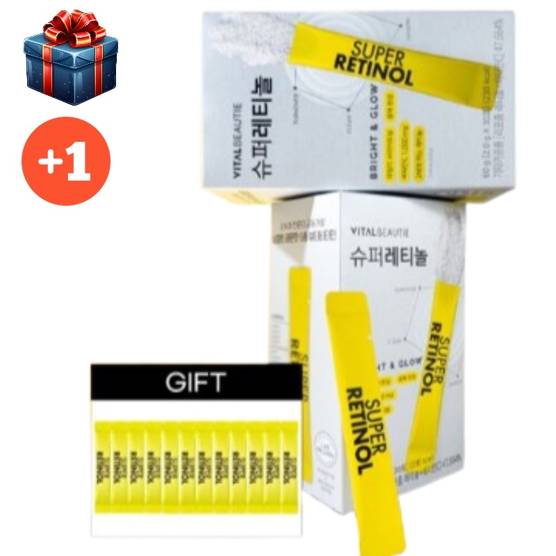 [韓国人気2+1] NEW スーパーレチノール 30包×3個 全90包 (+12包 追加贈呈) 大容量 ビタミンC ブライトニング 高含量 栄養剤 ビューティービタミン 活力 ツヤ 韓国食品 輝き な