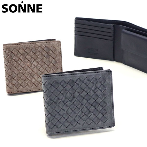 二つ折り財布 SIBILLA シビラ 財布 二つ折り 折り財布 コンパクト メッシュ カード入れ 小銭入れ 本革 革 レザー 軽量 SOM003