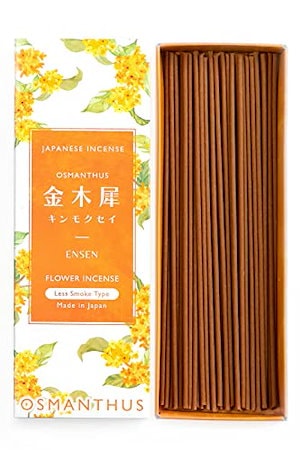 【 金木犀の香りを追求 】お香 キンモクセイ 線香 煙の少ない 白檀 アロマ 日本製 約60本入 バニラ インセ