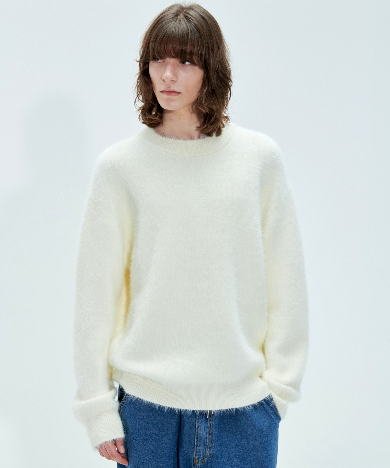 TAKEASY フィーダールーズクルーネックニット-3色