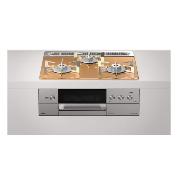 RHS31W31E12RCASTW-13A スパークリングカッパー DELICIA [ビルトインガスコンロ (都市ガス用両側強火力幅60cm)]