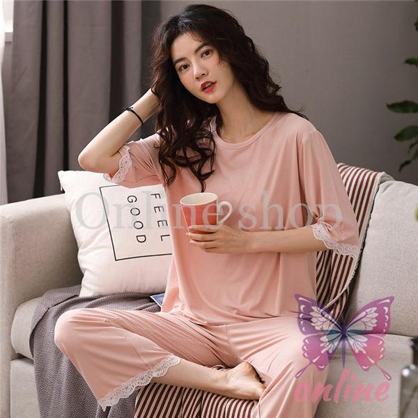 【急速出荷!】パジャマ レディース 上下セット 半袖 トップス パンツ ウェア セットアップ ナイトウェア 部屋着 寝間着 春 夏ストアをフォローする
