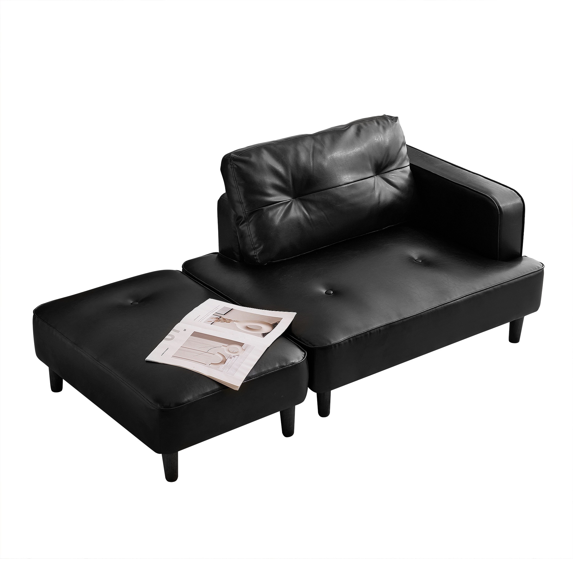 2-3人掛け ソファー Ｌ字ソファー　組み合わせ ソファ 多機能ソファベッド PUレザー カウチ 自由レイアウト ダイニングソファー オットマン コーナーソファー おしゃれ カウチソファ 5WAY