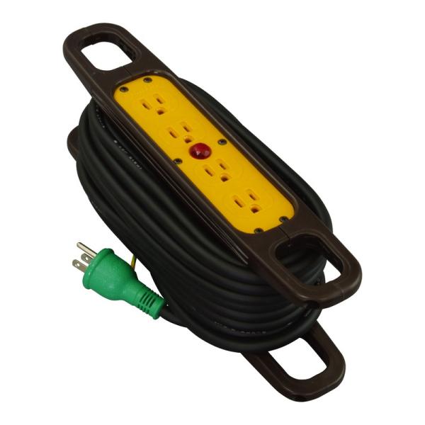 日動 ハンドリール アース付 黒 HR－E104－B 10M 電動工具 電工ドラム コード 延長コード １０Ｍ