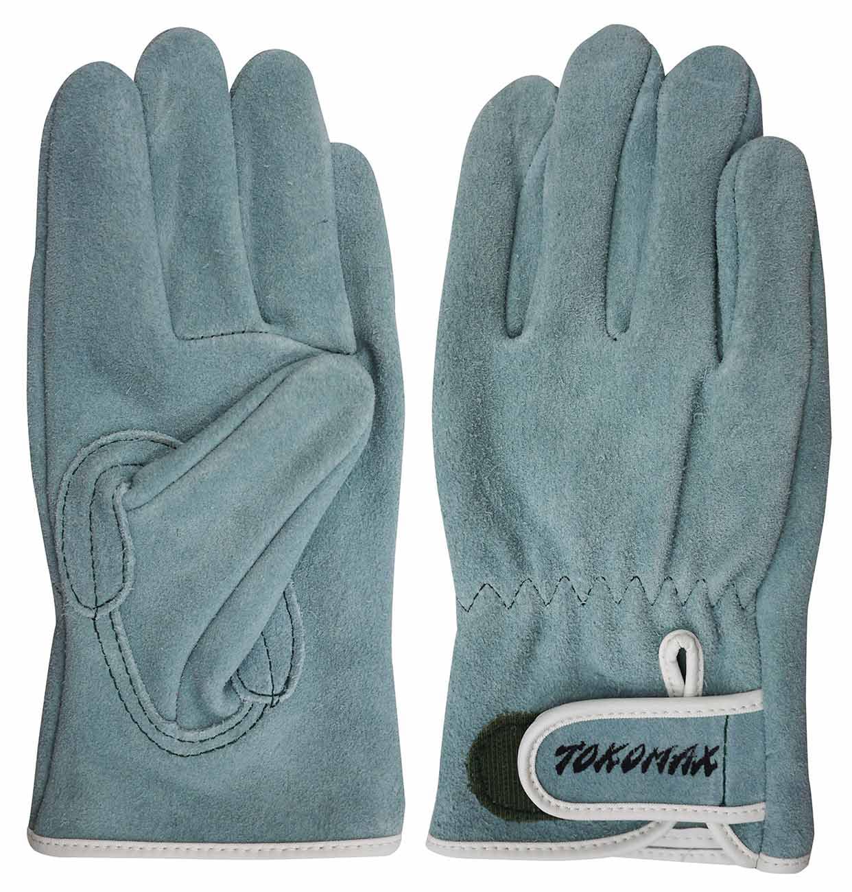 [富士グローブ] TOKOMAX オイル加工牛床皮手袋 最高級EXCELLENTレザー 超柔らかい 洗濯可能 10双入