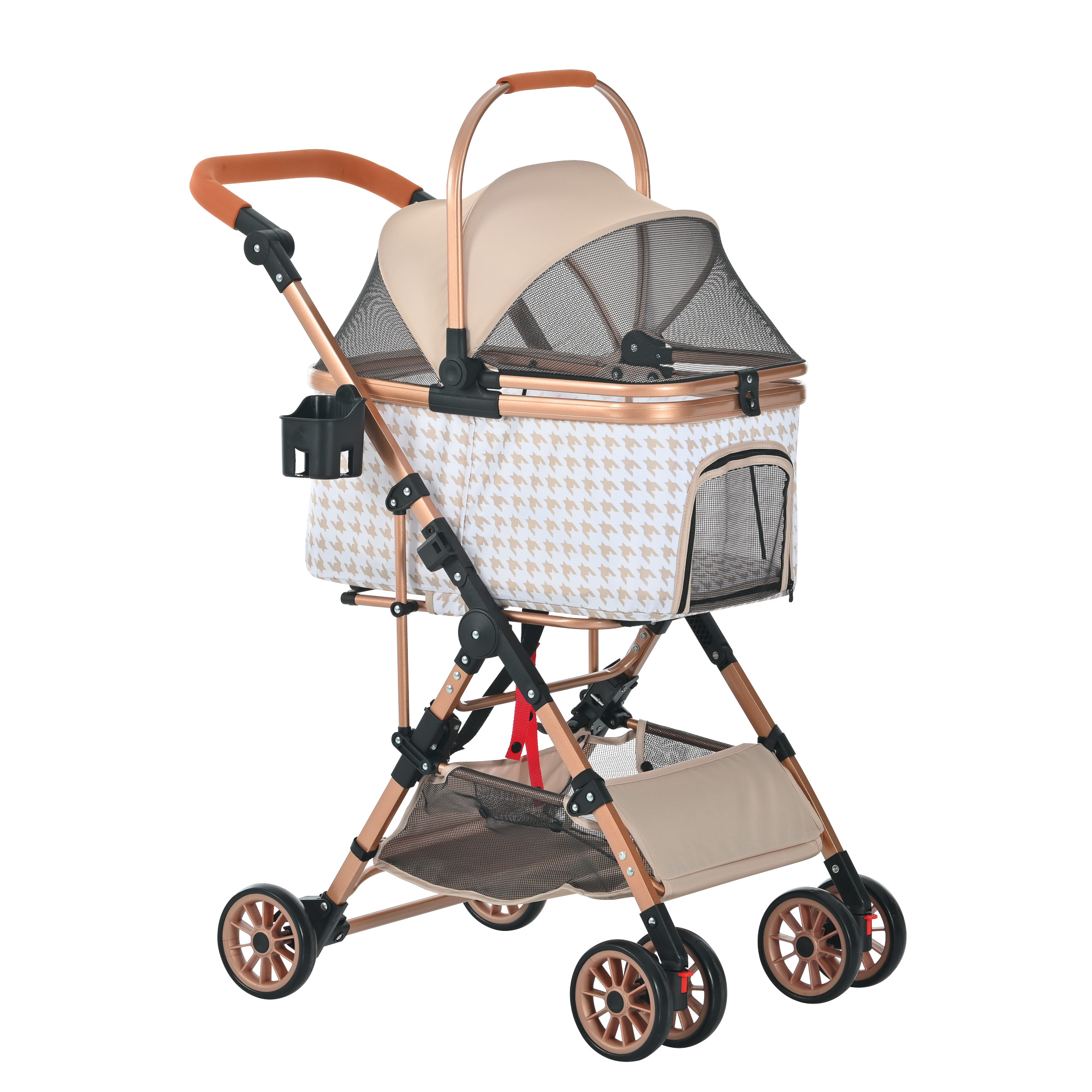 ペットカートアルミ製 分離式 取り外し可能 折りたたみ 多頭 中型犬 小型犬 猫 2way 軽量 ストッパー付き 4輪 組立簡単 工具不要 介護用 ドッグカート ペットバギー 犬 猫 動物 ペット用