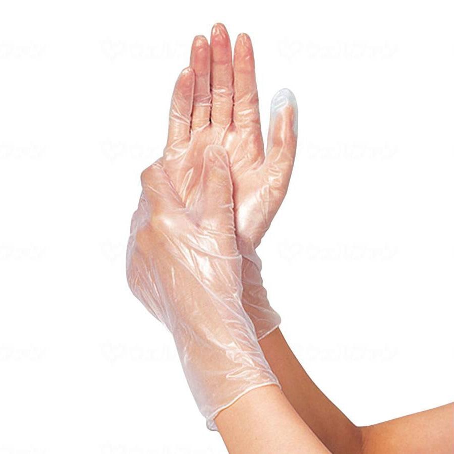 竹虎 プラスチック手袋 200 パウダーフリー (Mサイズ) 200枚入り
