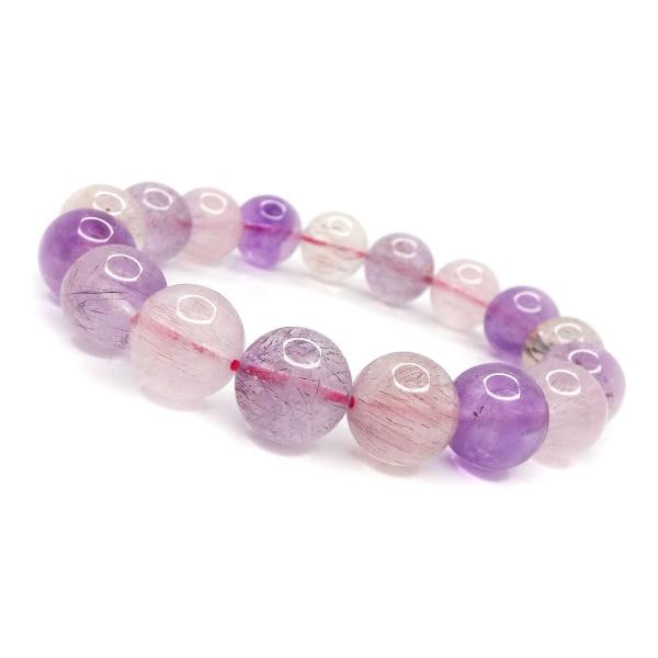 ブラジル産 天然石 スーパーセブン ブレスレット 約13mm パワーストーン アクセサリー