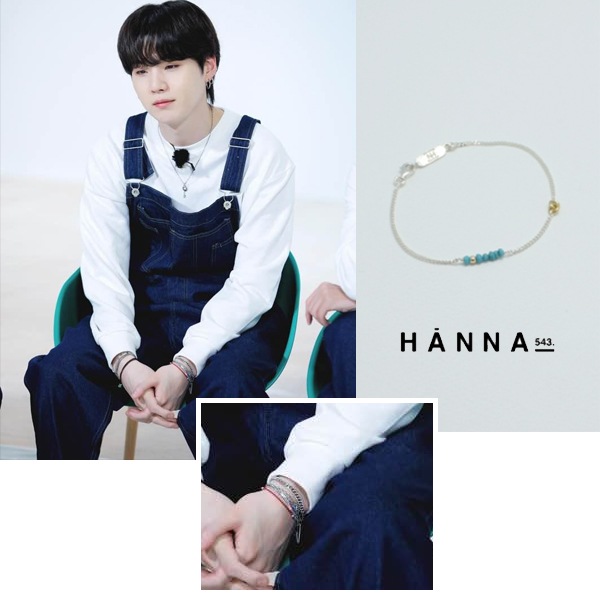 bts suga着用 silver bracelets(b203)
