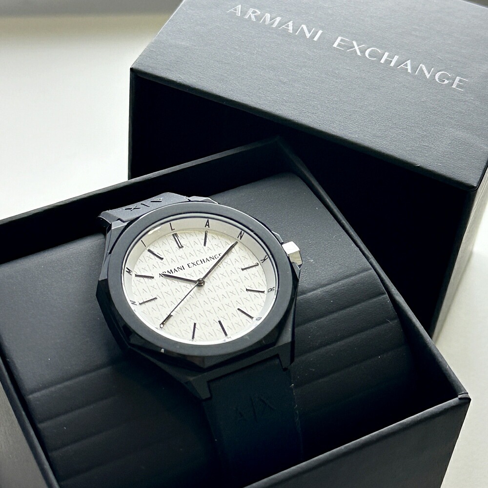 アルマーニエクスチェンジ 腕時計 手表 黒 メンズ 大学生 レディース ブランド アルマーニ シリコンベルト ブラック 時計 シンプル 誕生日プレゼント 男性 女性 旦那 妻 彼氏 彼女 父親 還暦