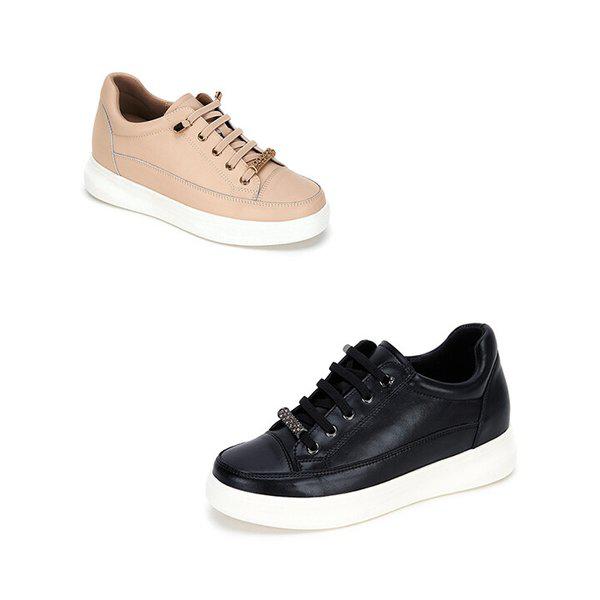 ヨファ ジユウ 牛革 厚底スニーカー 2色