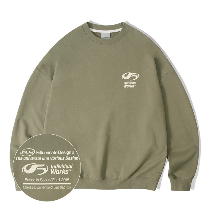 オーバーフィット アクティブ セーター シャツ-カーキ 5,747円