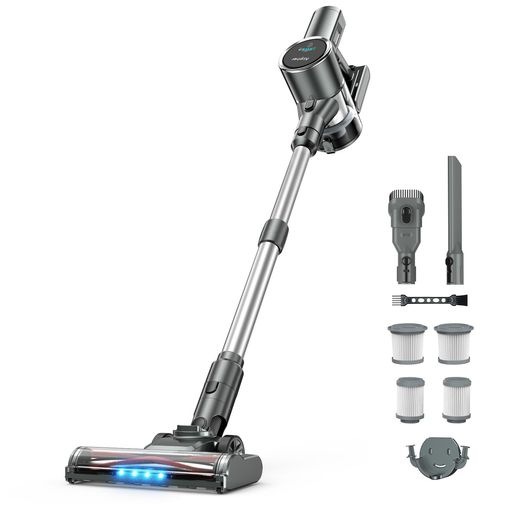 掃除機 コードレス 【45000PA強力吸引・自立式・60分連続稼働】AIRPHER コードレス掃除機 45KPA 40-60分連働 LED液晶ディスプレイ 軽量 低騒音 伸縮パイプ 5重濾過システム