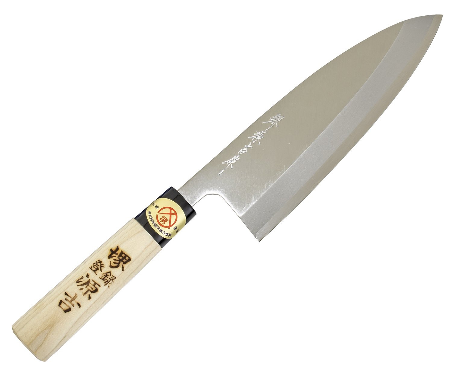 堺源吉 日本製 出刃 包丁 180mm 鋼 木柄 堺の包丁 042179