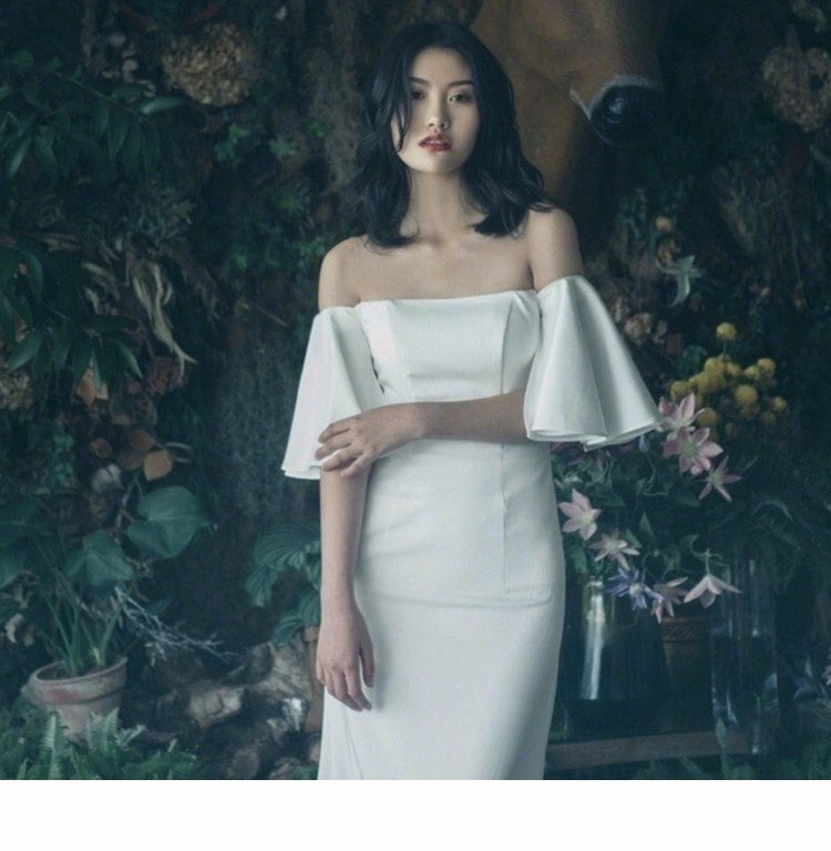 爆売れ中マーメイド ウェディングドレス パーティードレス 花嫁ドレス オフショルダー ロングドレス 司会 発表会 二次会ドレス 白ドレス ホワイト 韓国 レディースドレス 二次会 前撮り 後撮り 披露