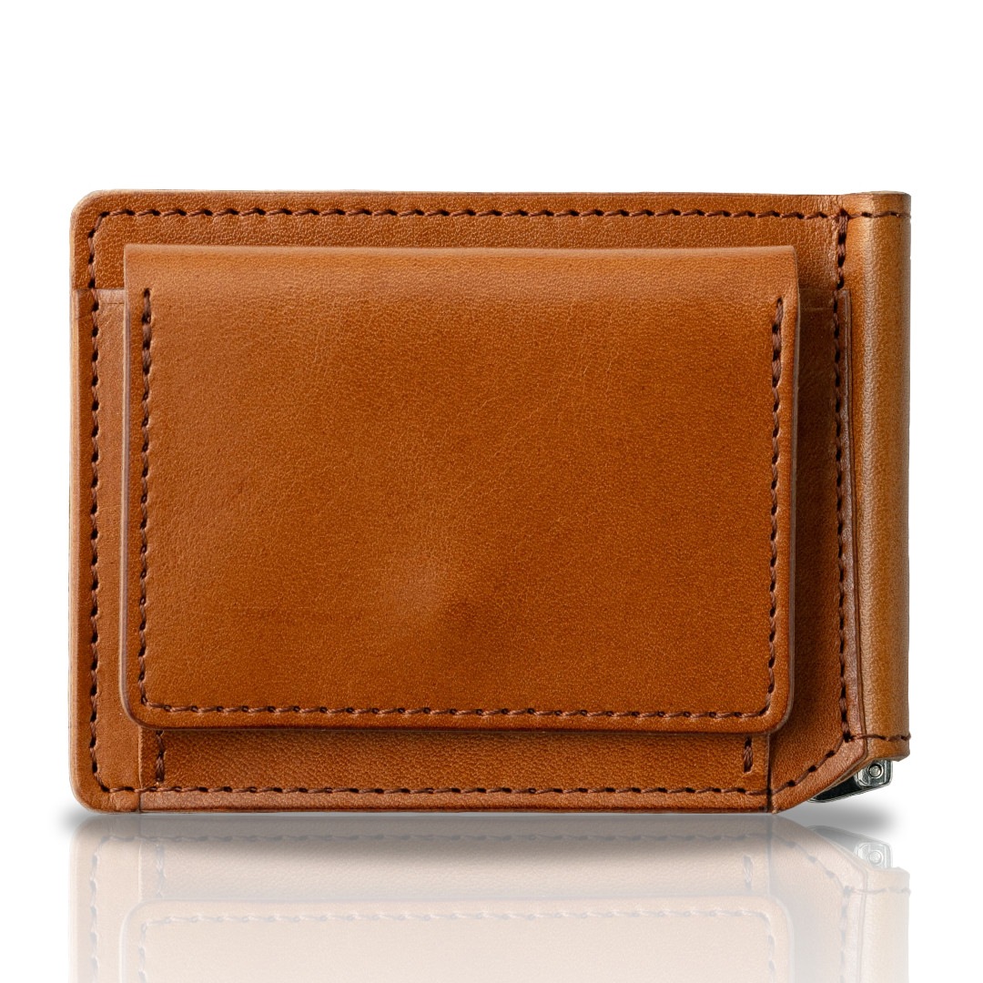 マネークリップ 小銭入れ付き 本革 メンズ 栃木レザー 日本製 財布 二つ折り ギフトボックス付き