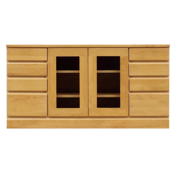 ローボード テレビ台 4段 約幅120cm 木製 扉収納付き 日本製 リビング ダイニング 完成品 玄関渡し 代引不可