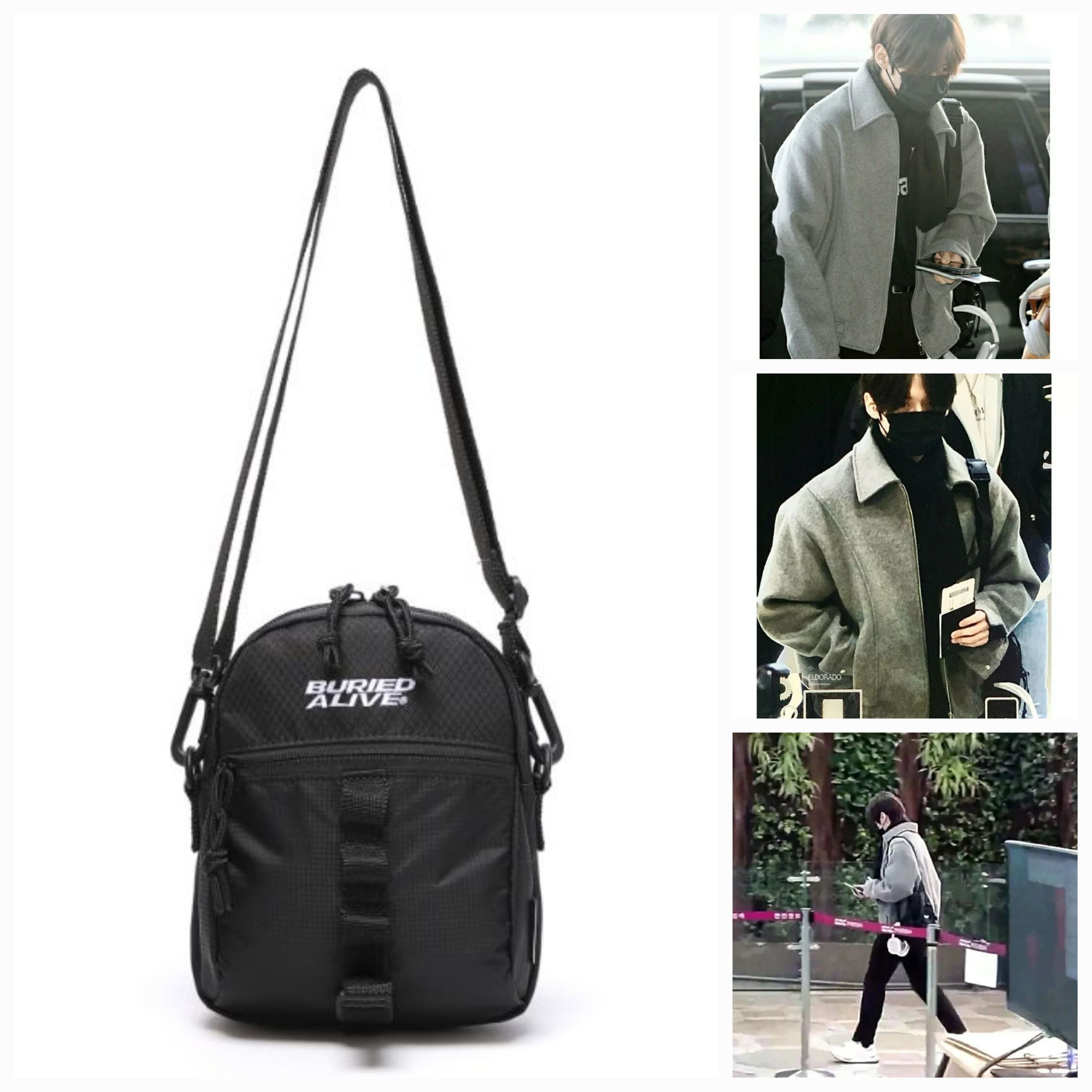 BURIED ALIVE/Stray kids leeknow wear/Union Grid Mini Crossbody Bag 5,525円