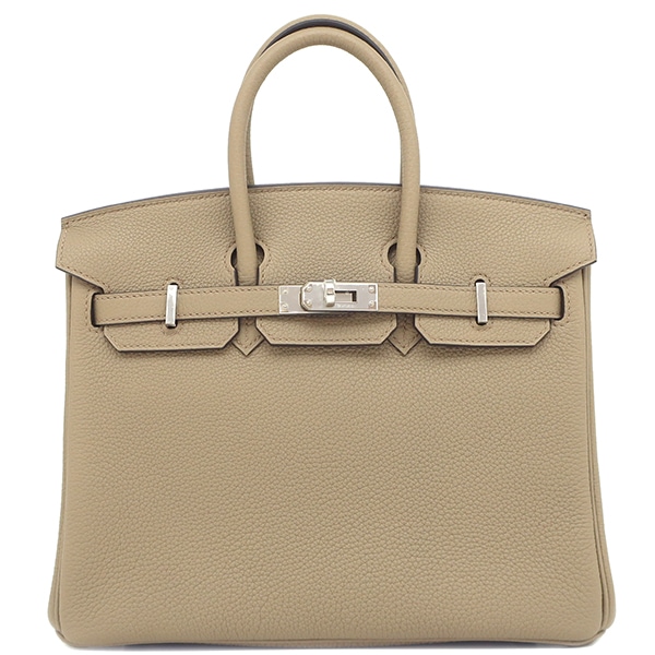 エルメス HERMES ハンドバッグ バーキン25 トゴ ベージュマルファ シルバー金具 新品 未使用 W刻印（2024年製） 【箱】【中古】