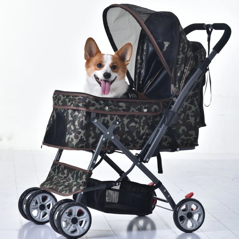 ペットカート 対面式 折りたたみ 多頭 中型犬 小型犬 猫 2way 軽量 組立簡単 工具不要 介護用 ドッグカート ペットバギー 犬 猫 動物 ペット用品