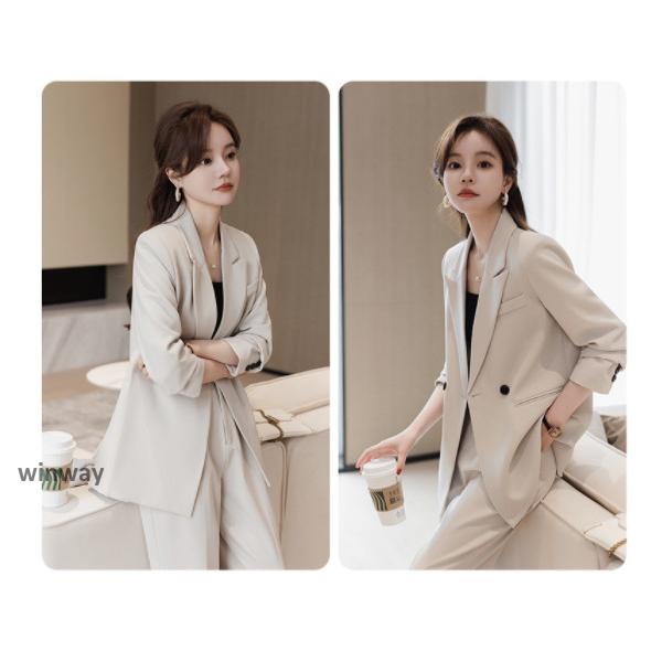 セットアップ職業 服カジュアルファッションスーツ秋冬 の女性 の 職業 服