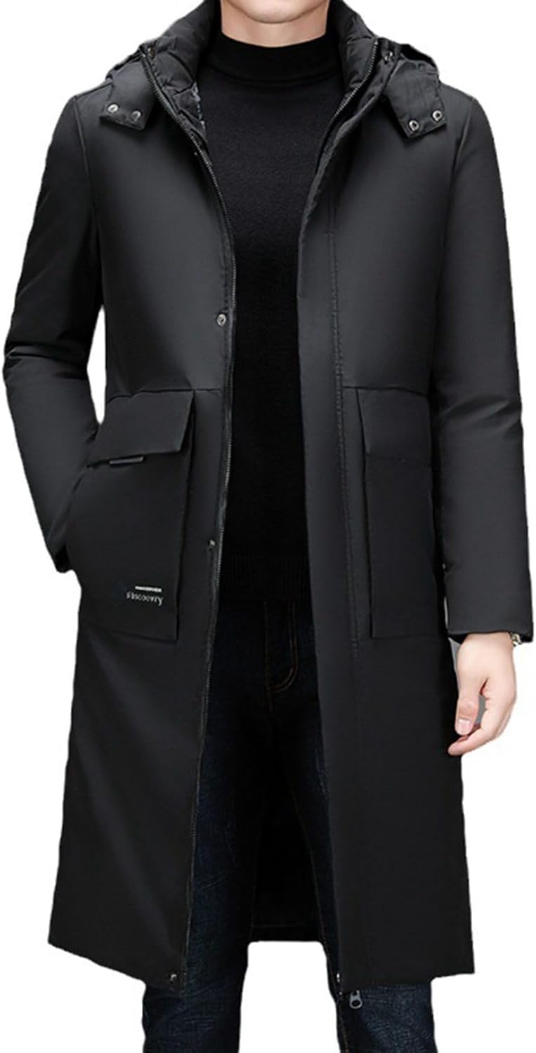 メンズ 防寒コート 中綿ジャケット ロング丈 コート 厚手 アウター フード付き 防風 寒さ対策 カジュアル 冬物 ビジネス カジュアル 男性用 スリム 綿服 アウトドア 普段使い 通勤 ウオーキング 12,958円
