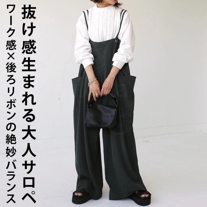 ビックポケットサロペット サロペット レディース 送料無料・再再販メール便不可 few