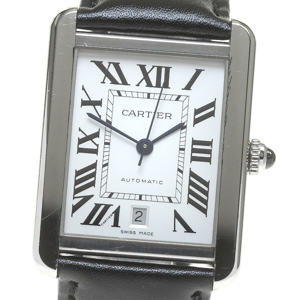 カルティエ CARTIER W5200027 タンクソロXL デイト 自動巻き メンズ _845716【中古】