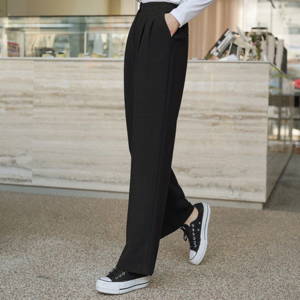 クリック&ファニーフィットマンピンタックワイドスラックス [SMLサイズ]