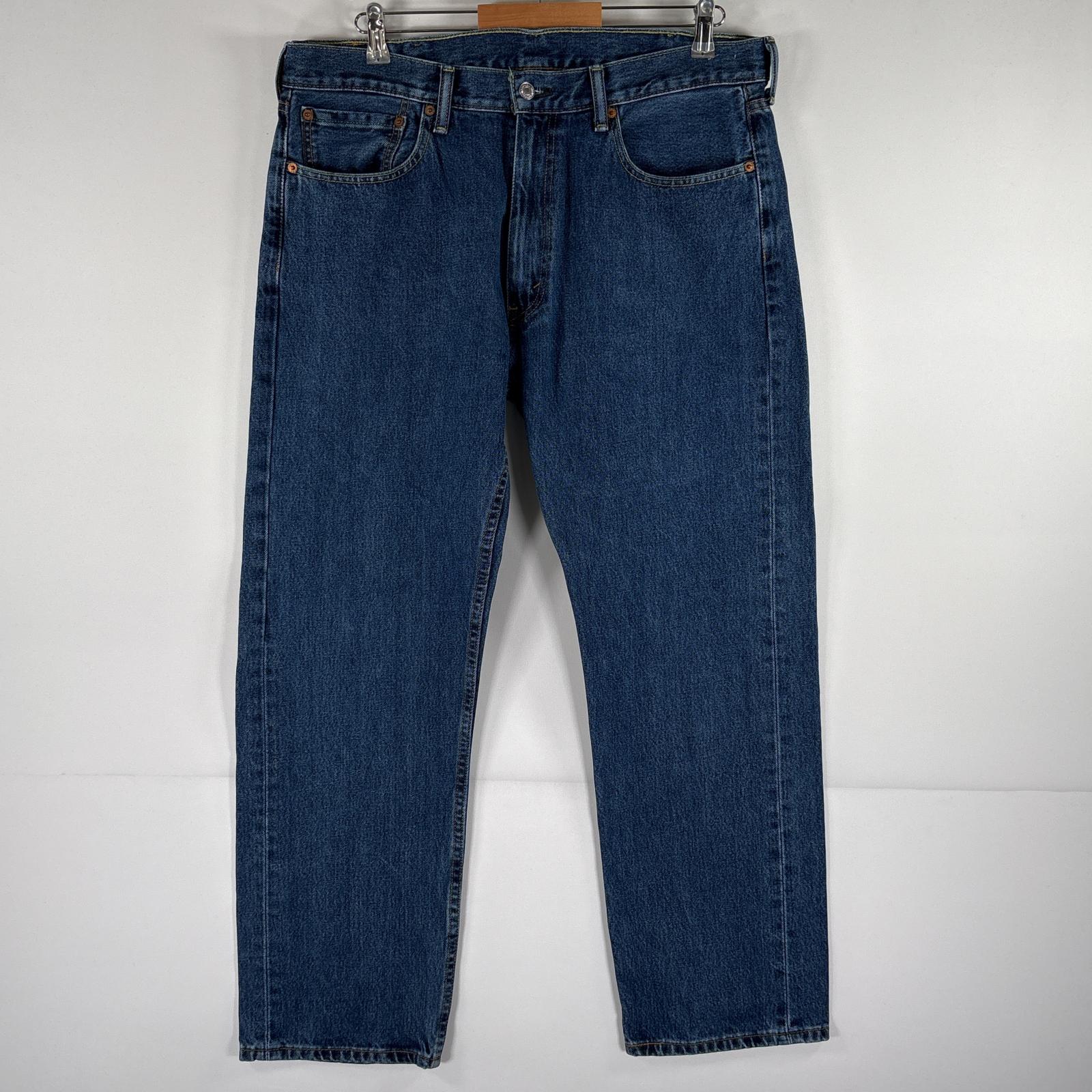 古着 デニムパンツ 505 ストレート ジーパン 5ポケット ジップフライ 大きいサイズ w38 L30 ブルー メンズ