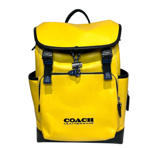 コーチ リーグ フラップ バッグパック カラーブロック C5342 バッグ リュック 【中古】