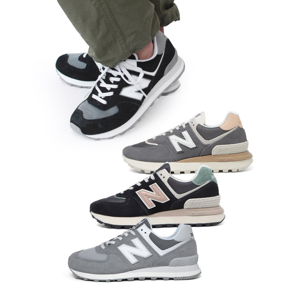 男性用と女性用のニューバランス574スニーカー4種類から1つを選択してください