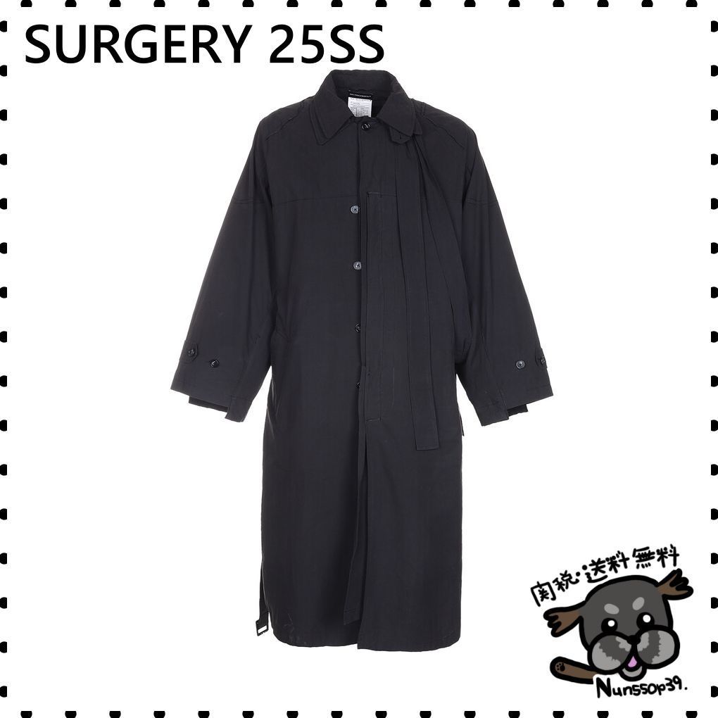 【SURGERY】remake over trench coat black
