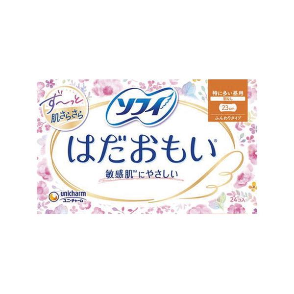 10個セット/ユニチャーム ソフィ はだおもい 23cm 羽なし 24枚 [ユニ・チャーム]